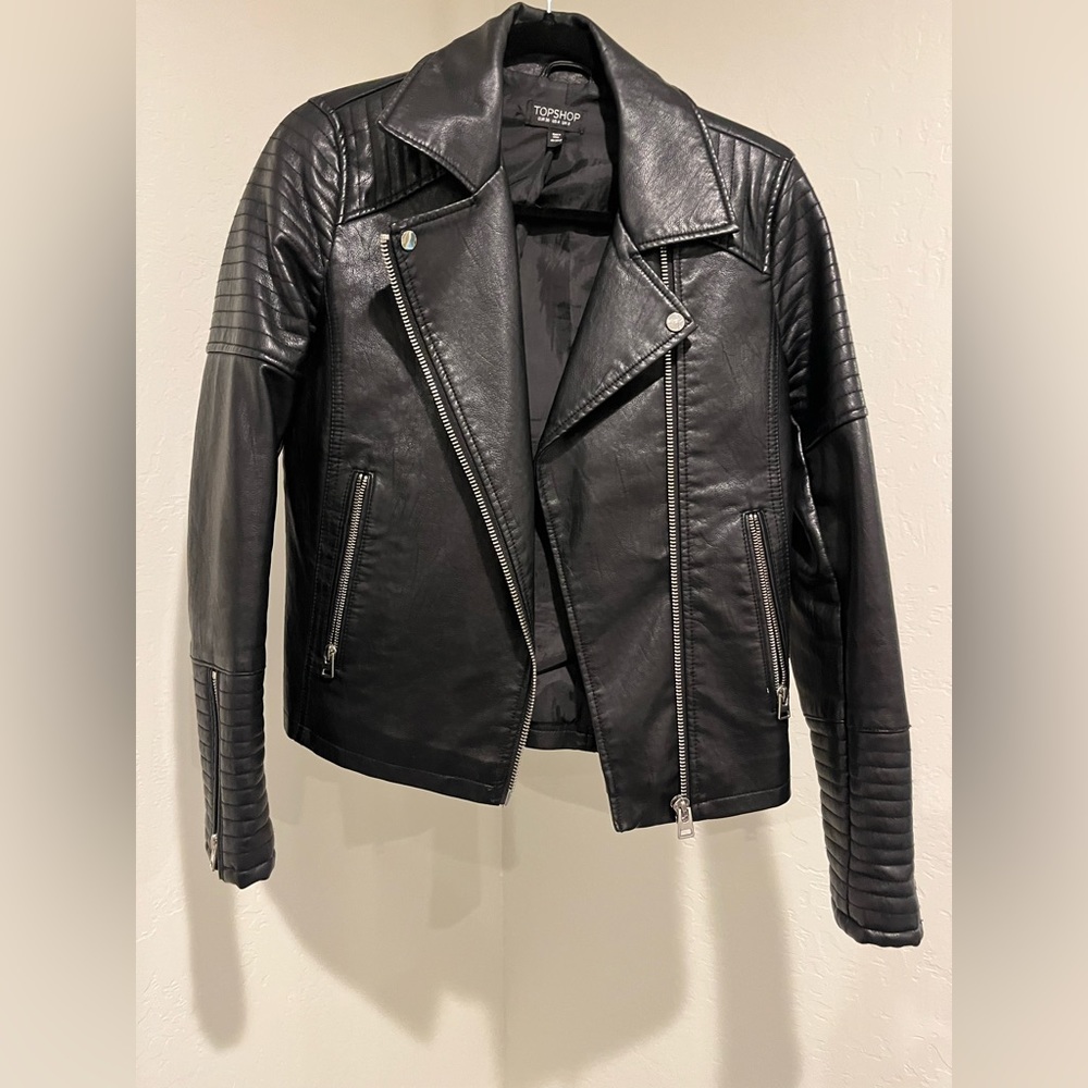Topshop Black Moto Jacket